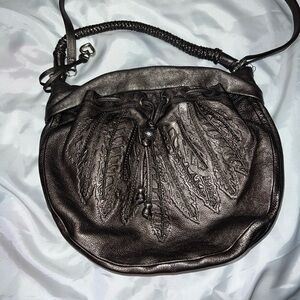 Brighton Masterpiece Collection Leather Shoulder Bag with Metallic Accents,